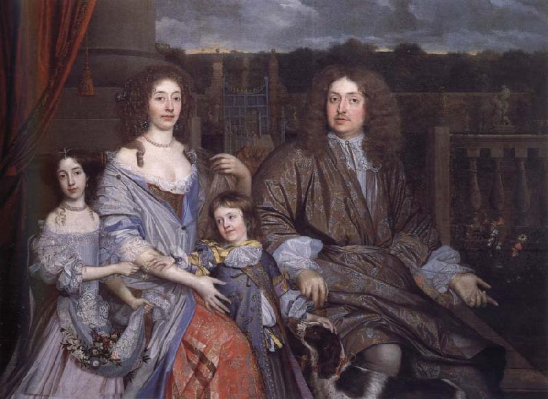 John Michael Wright The Family of Sir Robert Vyner seated before the garden at Swakeleys France oil painting art